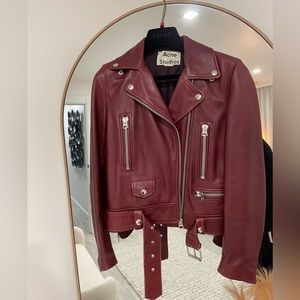 Acne Studios Leather Biker Jacket 34 XS